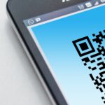 A smartphone incorporating qr code technology.